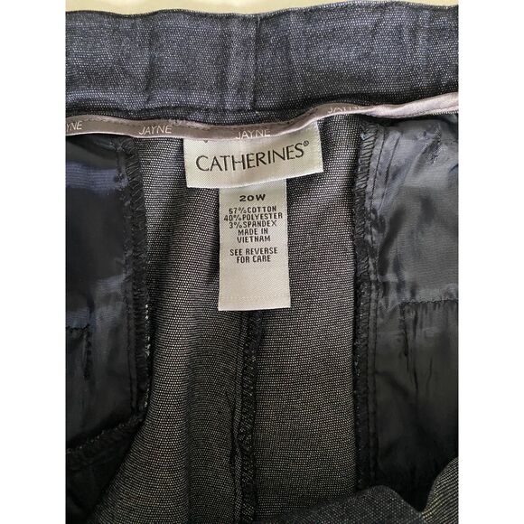 Catherines Jayne Denim Straight Leg Cotton Blend Pants Plus Casual Stretch 20 W - Picture 4 of 8